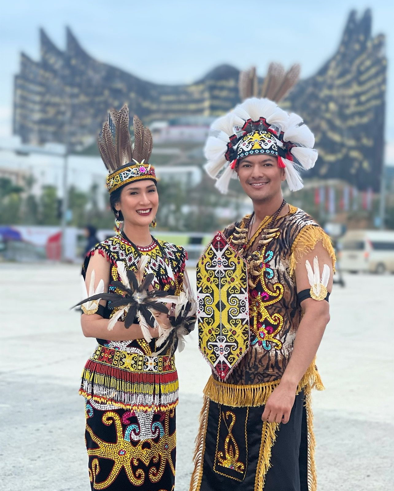 Dayak traditional clothing from Indonesia